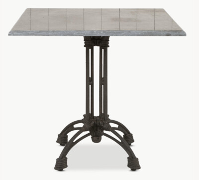 Square Iron and Stone Table