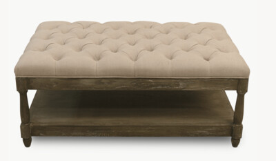 Beige Buttoned Coffee Table