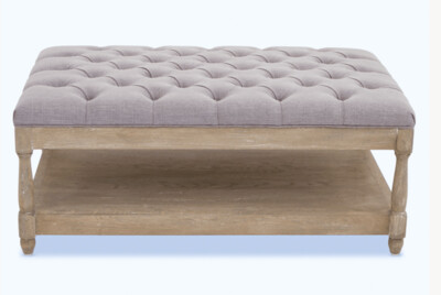 Grey Buttoned Padded Coffee Table