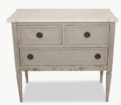 Grey Commode With Stone Top