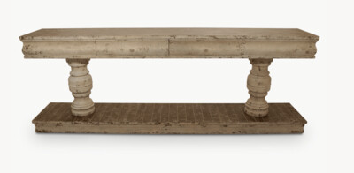 Large Distressed Console Table