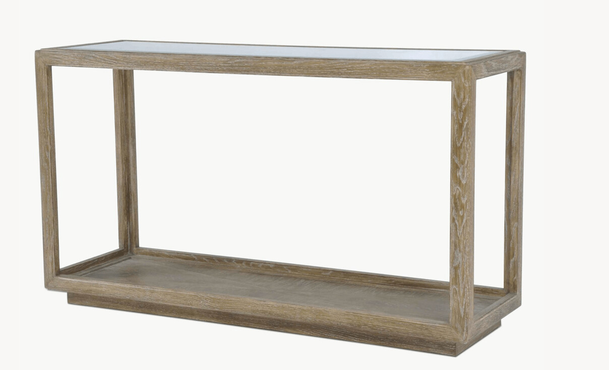 Glass Top Console Table