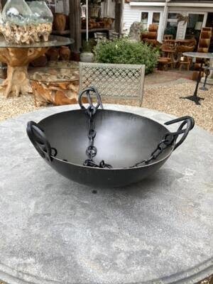 Cooking Bowl With Three Chains 36cm To Fit Fire Pit 70, 80, 90cm