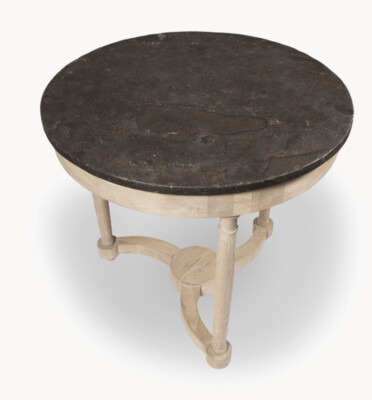 Round Stone Top Side Table