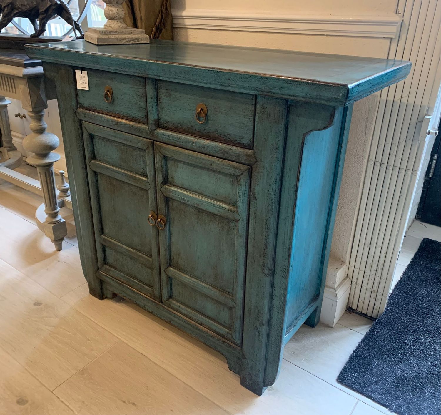 2 Drawer 2 Door Cabinet Dark Turquoise