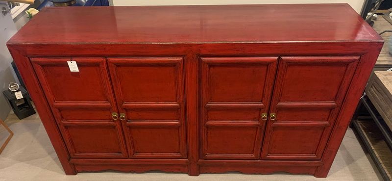 4 Door Cabinet Red