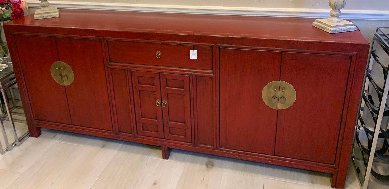 1 Drawer 6 Door Sideboard Red