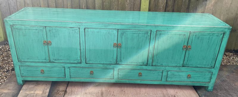 4 Drawer 6 Door Cabinet Green