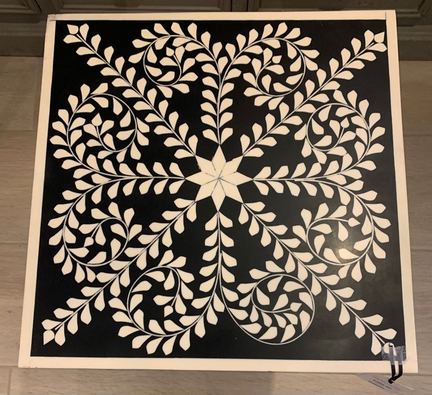 Floral Resin Inlay Stool