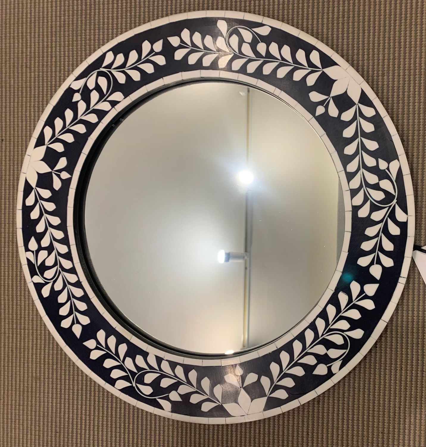 Resin Inlay Round Mirror