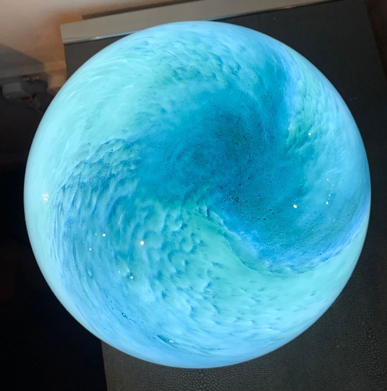 Pacific Reef Glass Lamp 28cm