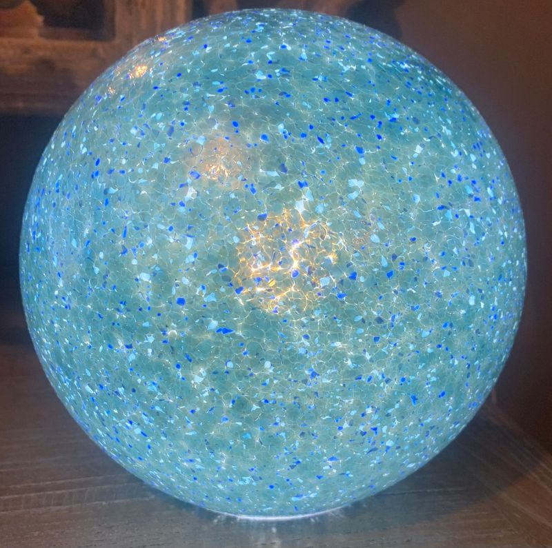 Stellar Blue Glass Lamp 18cm