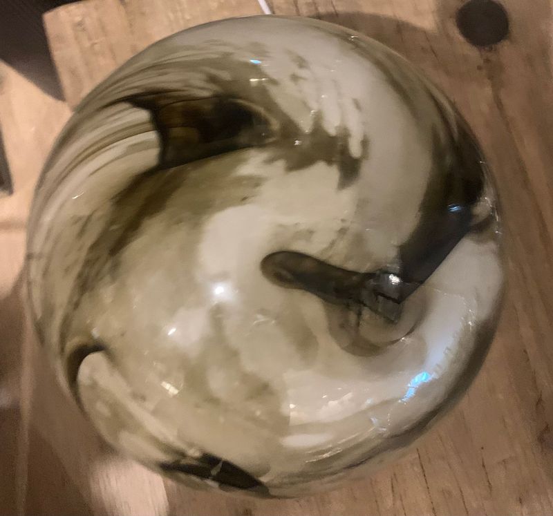 Silk Agate Glass Lamp 28cm