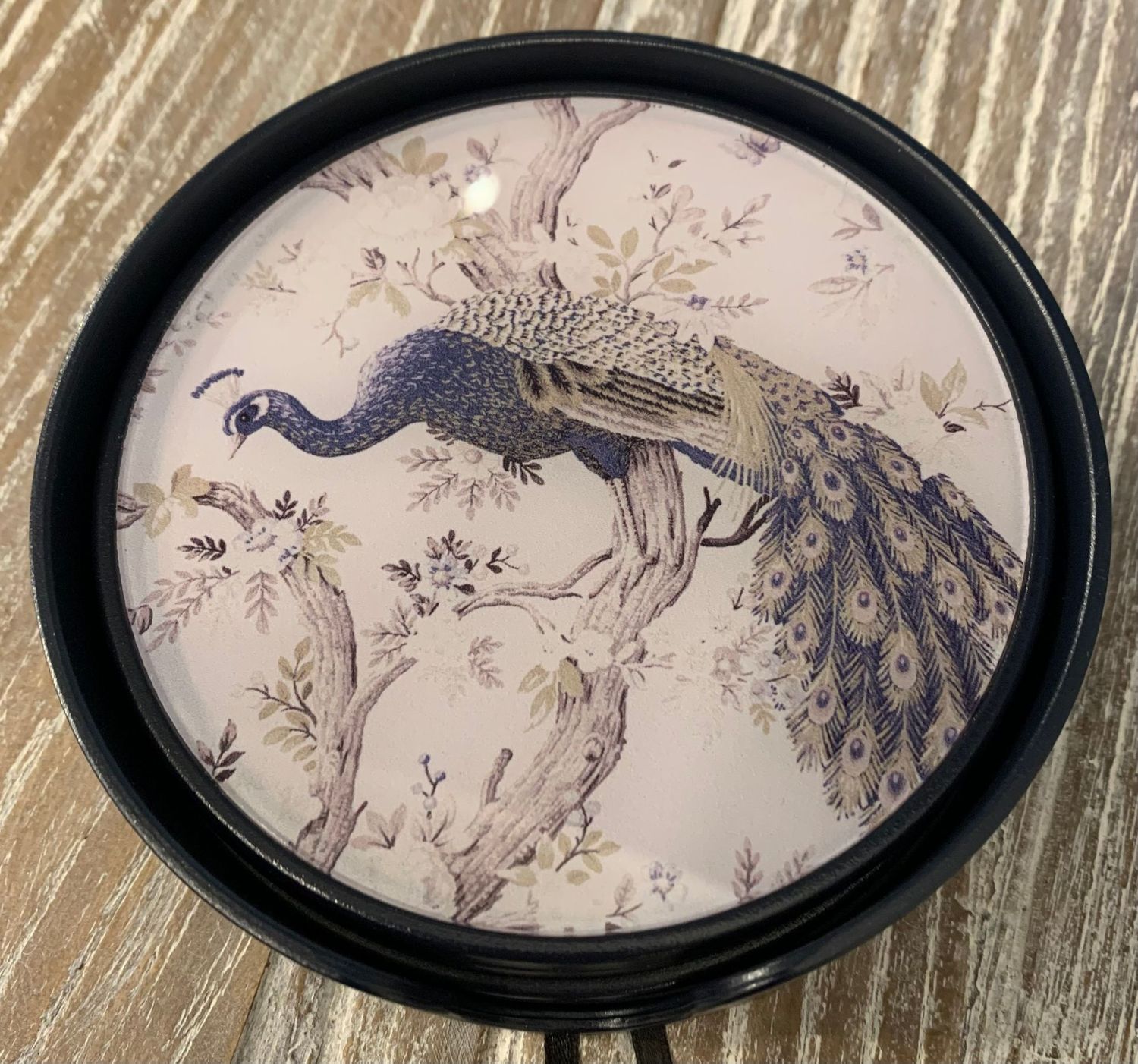 Peacock Print Set Of 4 Coasters