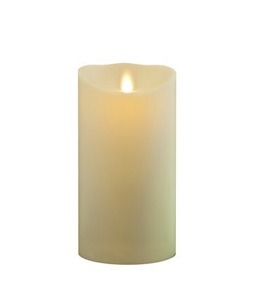 7" Ivory Luminara Candle with Wax Finish, IR Enabled