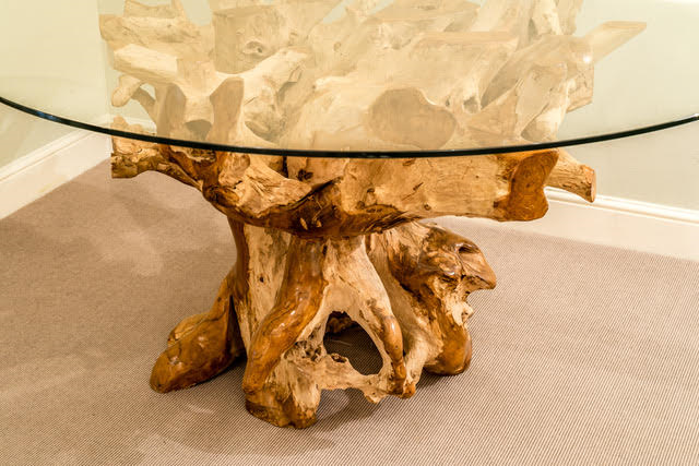 Glass Root Table