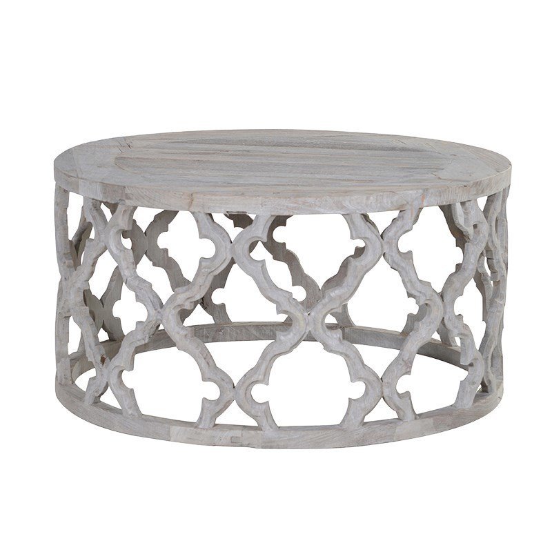 Round Fretwork Coffee Table