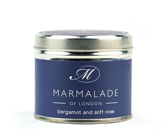 Bergamot & Soft Rose Medium Tin Candle (40 Hrs)