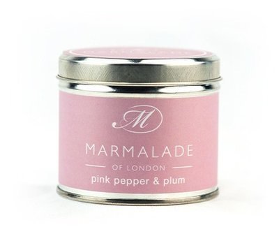 Pink Pepper & Plum Medium Tin Candle (40 Hrs)