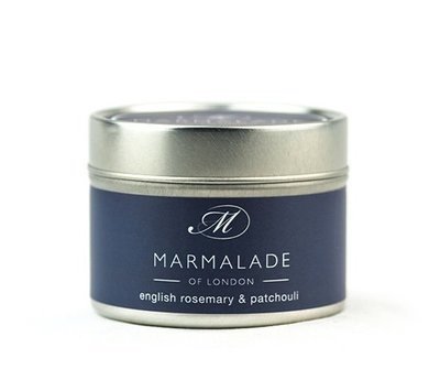 English Rosemary & Patchouli Small Tin Candle (20 Hrs)