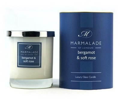 Bergamot & Soft Rose Glass Candle (60 Hrs)