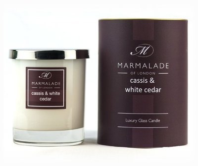 Cassis & White Cedar Glass Candle (60 Hrs)