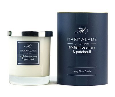 English Rosemary & Patchouli Glass Candle (60 Hrs)