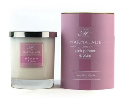 Pink Pepper & Plum Glass Candle (60 Hrs)