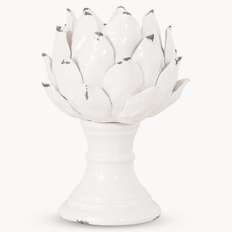 White Artichoke Candleholder