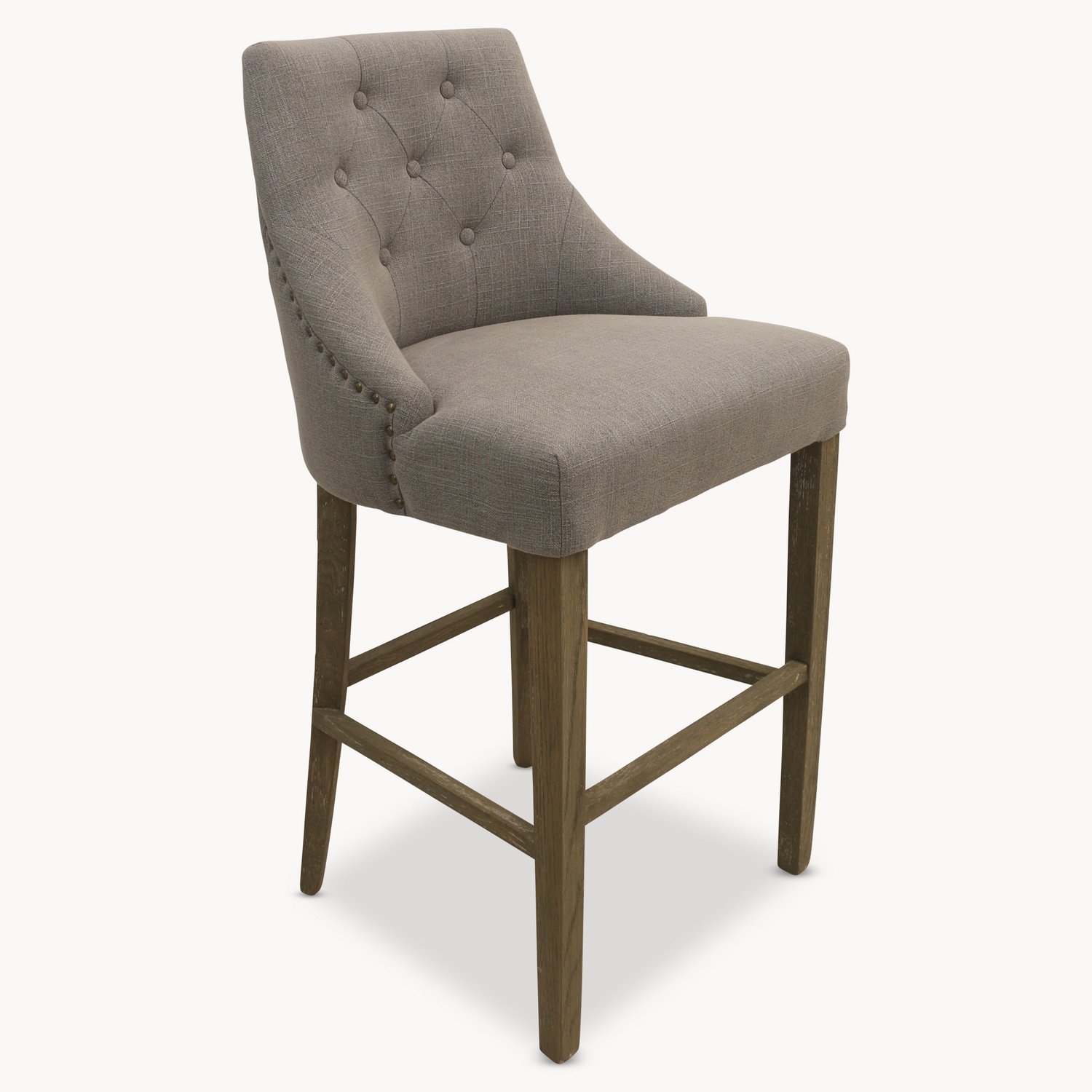 Paddded Grey Bar Chair