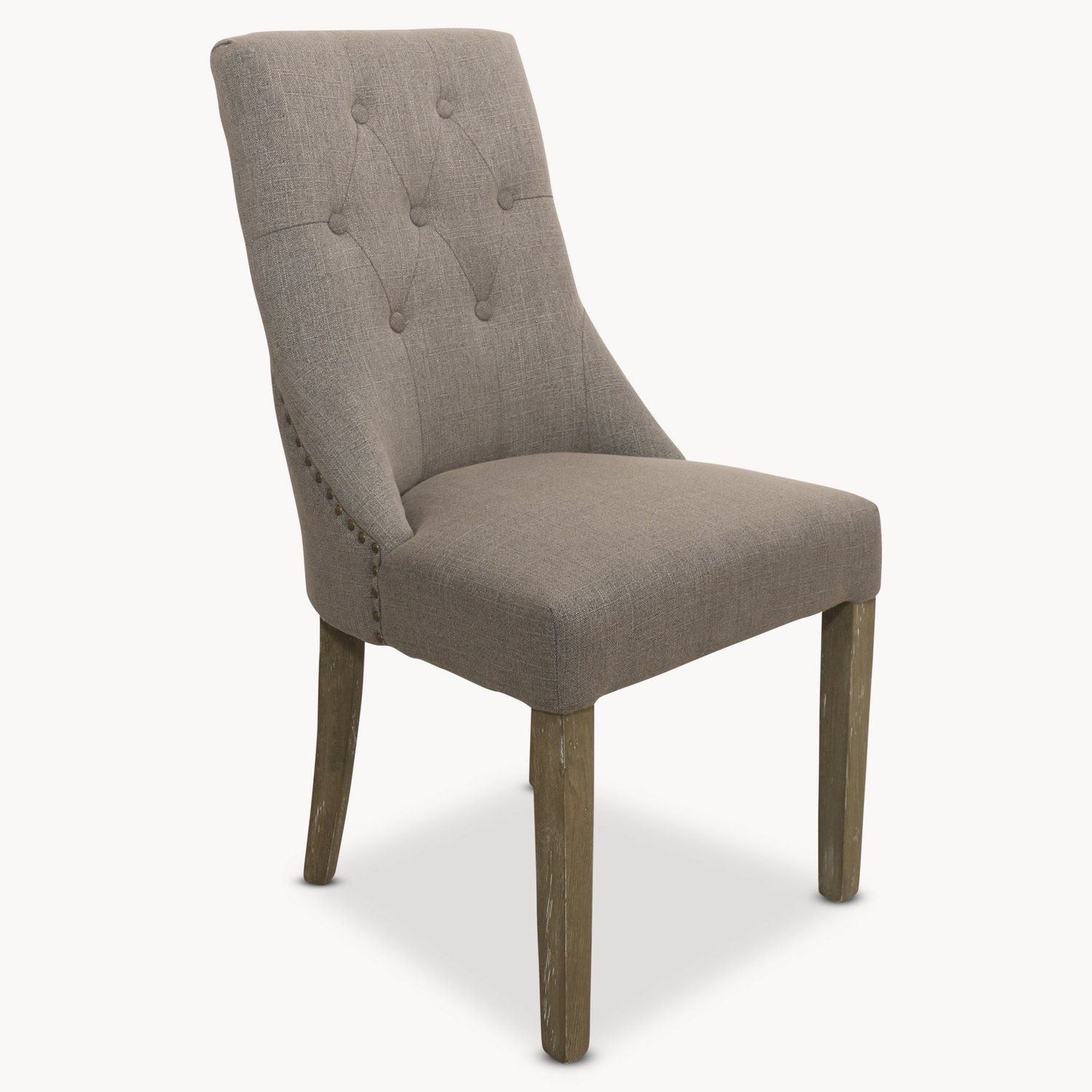 Padded Light Grey Dining Chair
