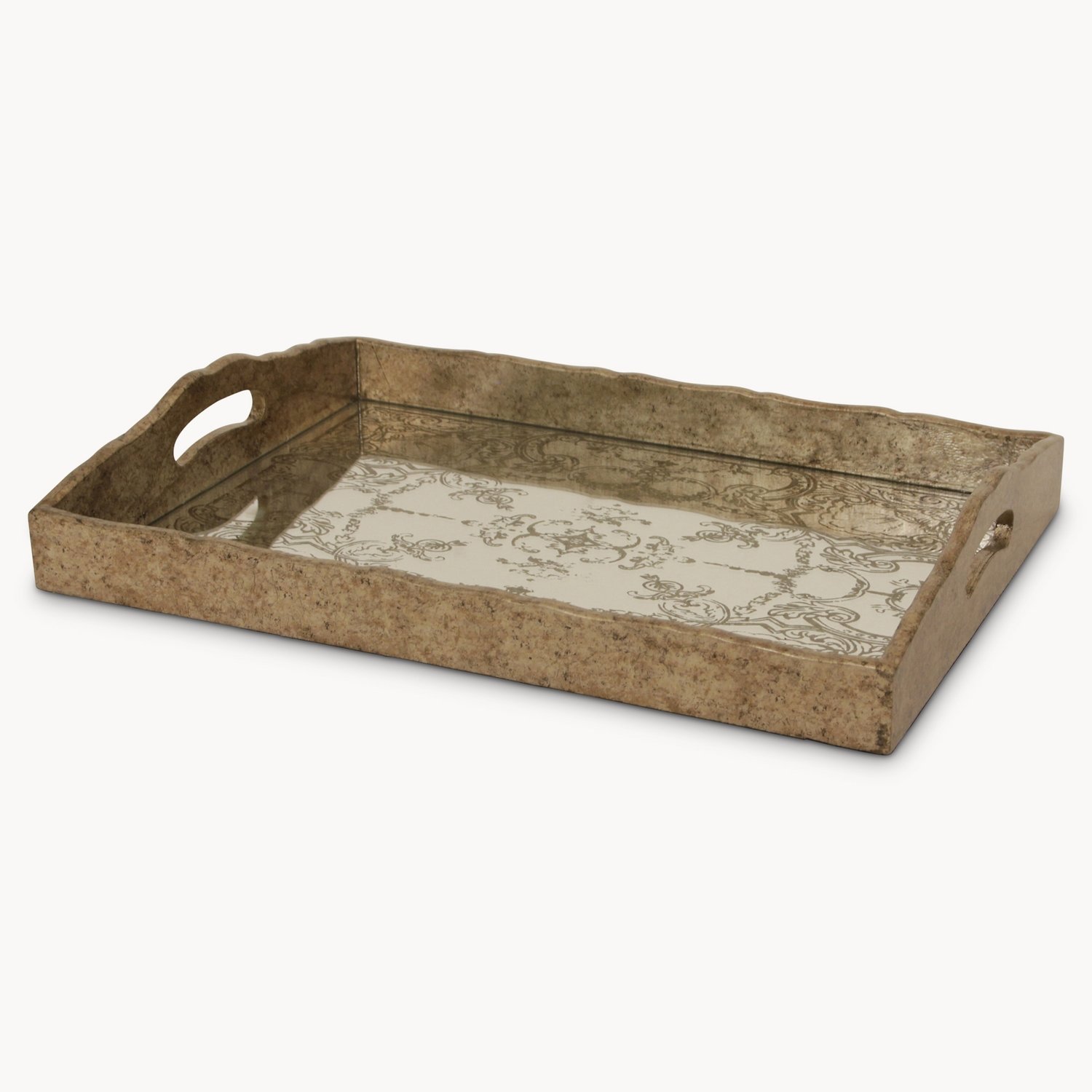 Rectangular Tray with Decorative Pattern