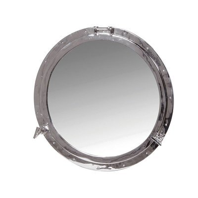 Nickel Finish Porthole Mirror