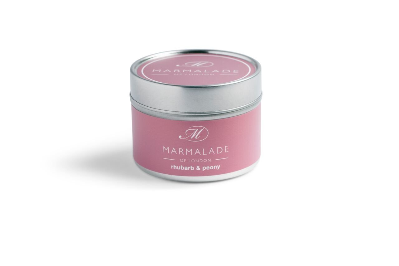Rhubarb & Peony Small Tin Candle (20 Hrs)