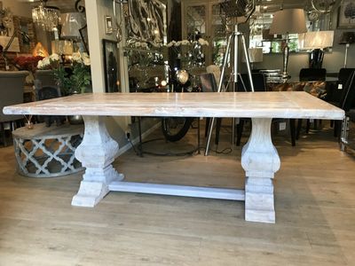 Reclaimed Old Elm Top Dining Table 200x100cm