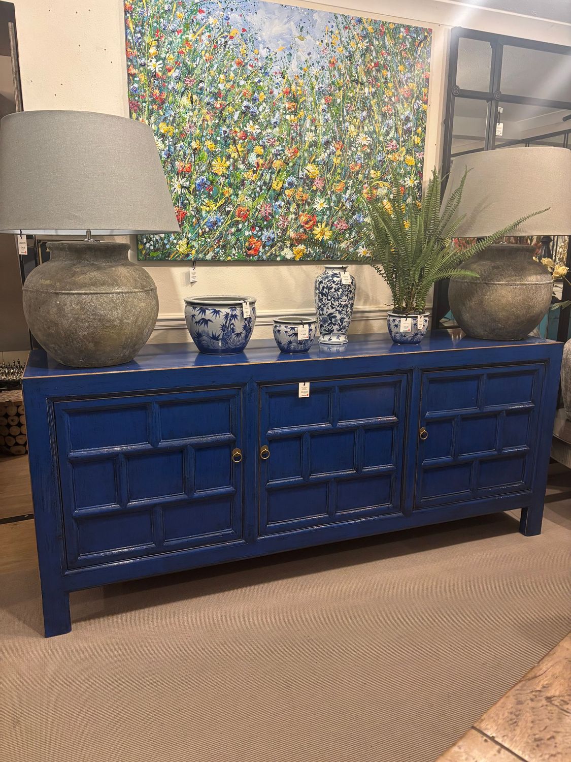 3 Door Sideboard - Royal Blue