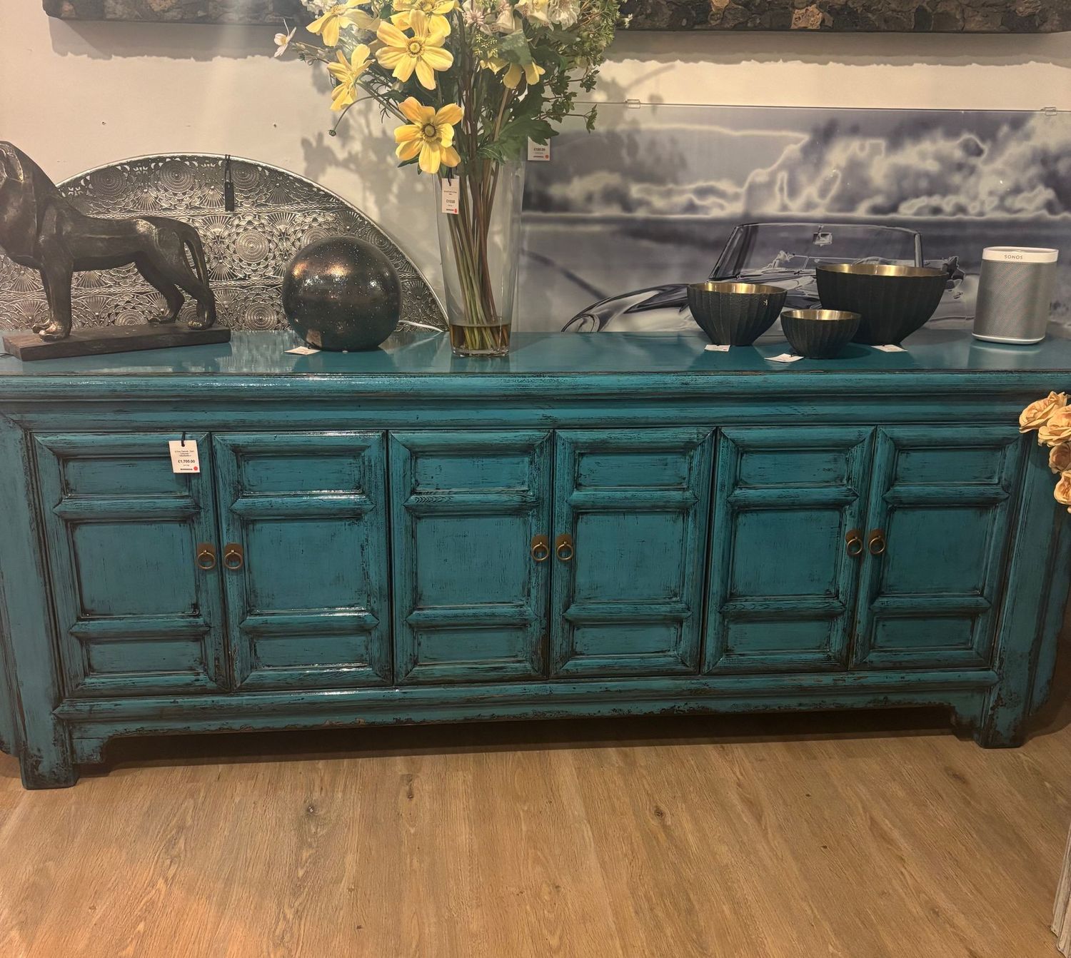 6 Door Cabinet - Dark Turquoise