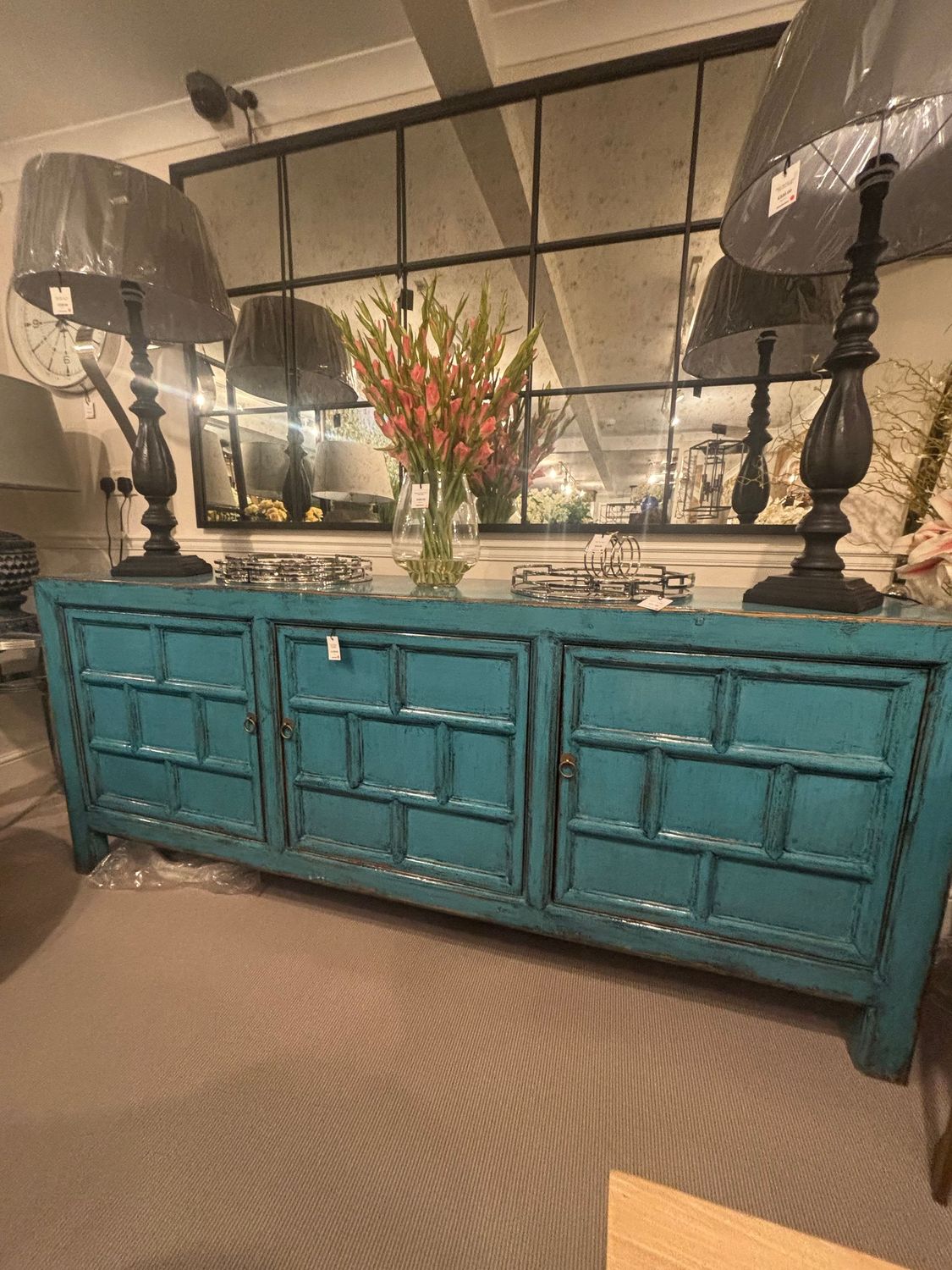 3 Door Sideboard - Dark Turquoise