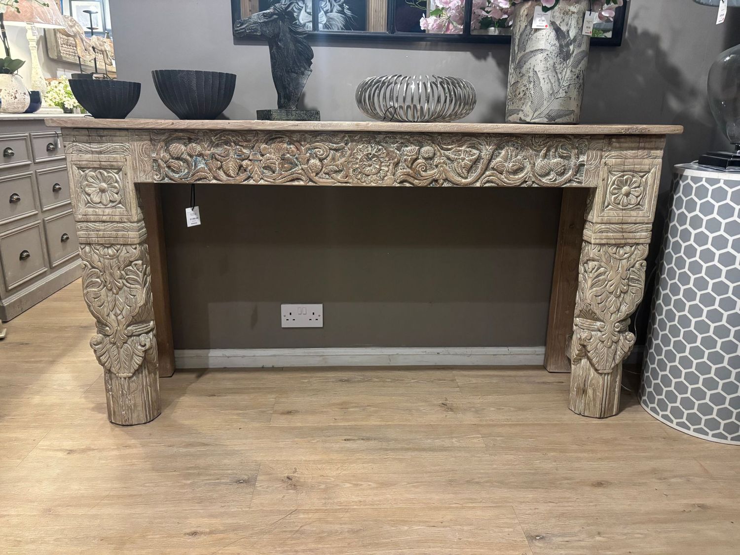 Reclaimed Teak Console Table