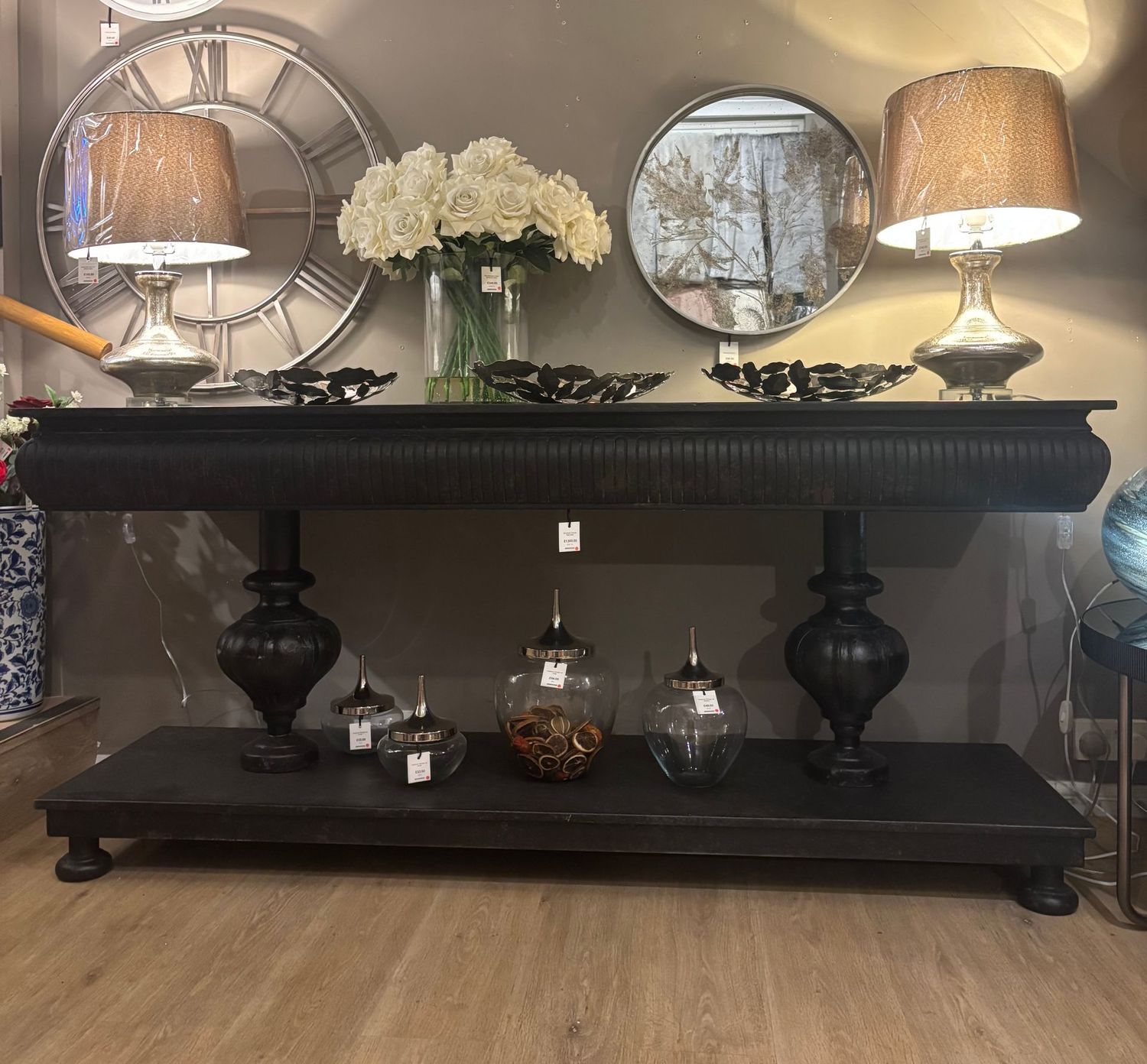 Balustrade Console Table - Black