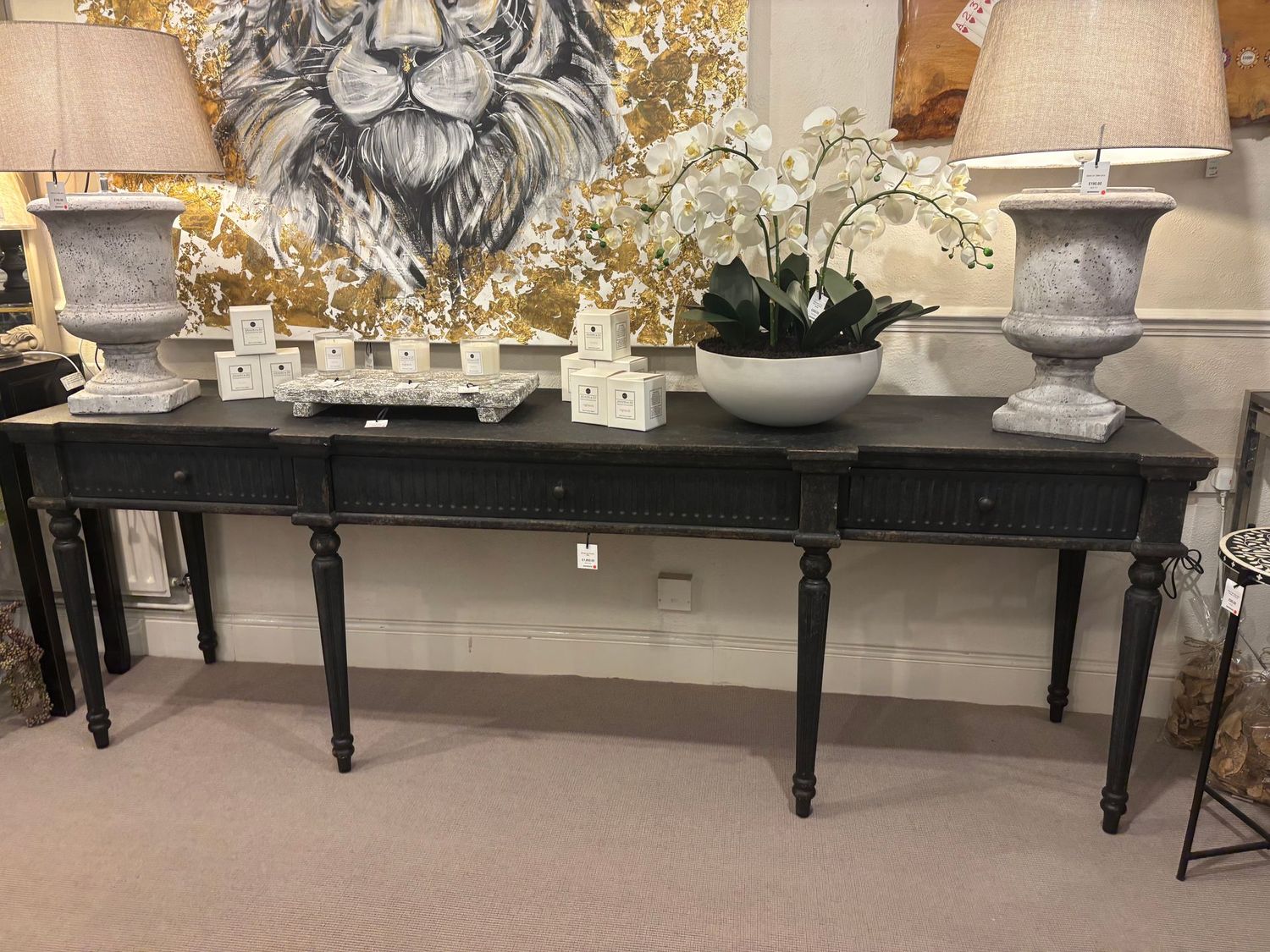 Spindle Leg Console Table