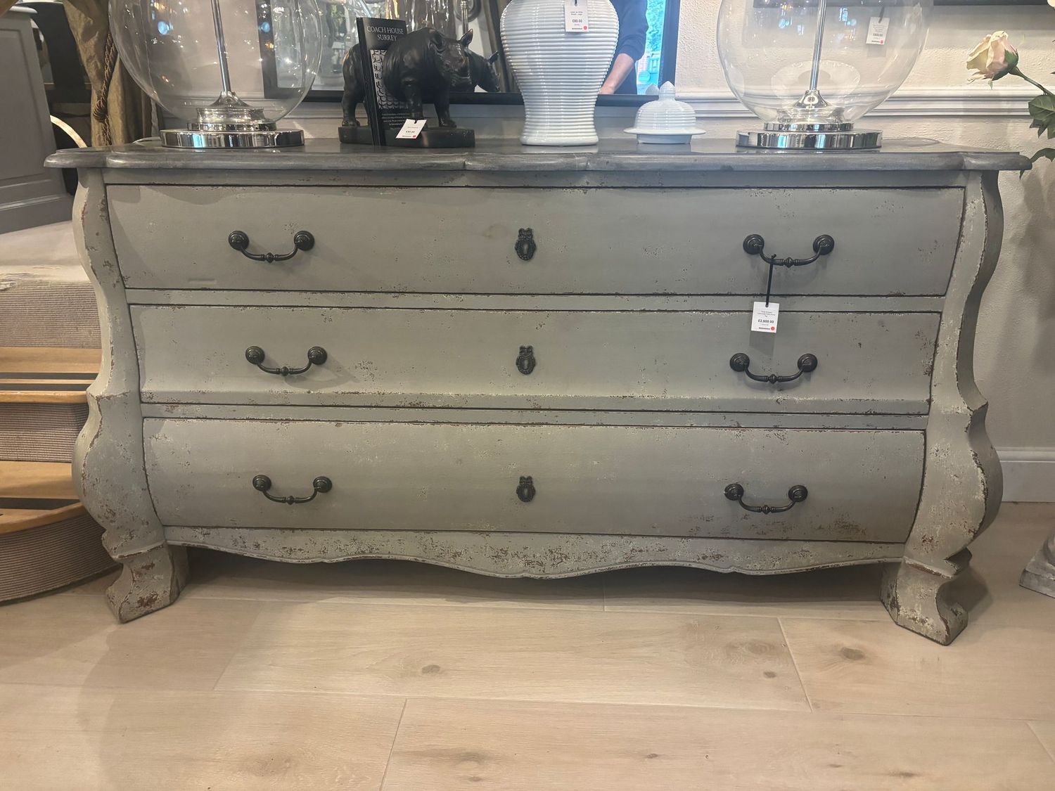 Three Drawer Commode With Stone Top