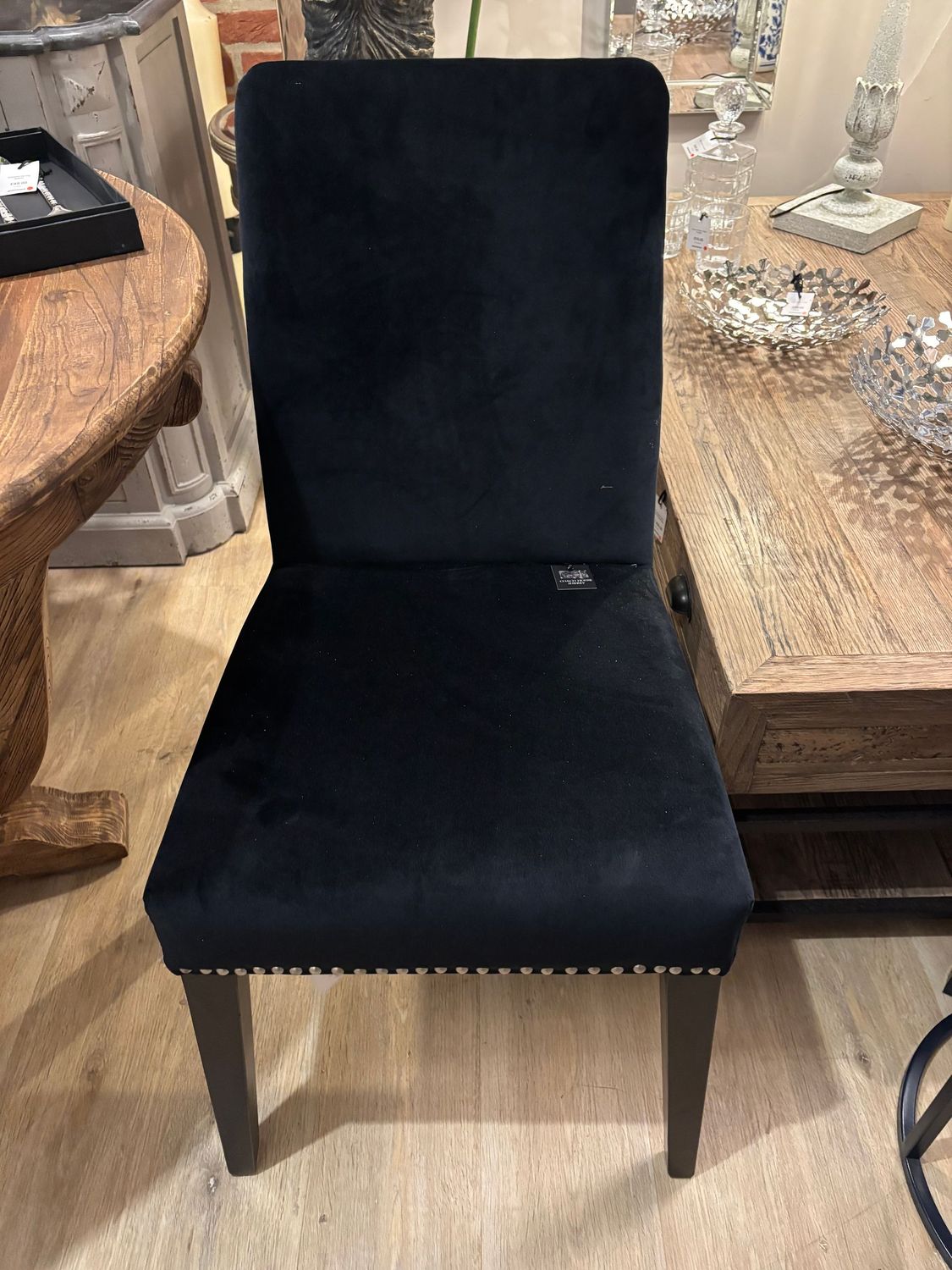 Black Studded Dining Chair