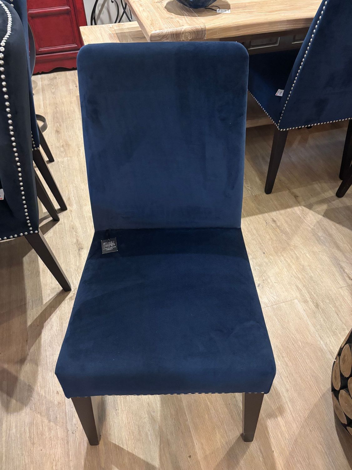 Midnight Navy Studded Dining Chair