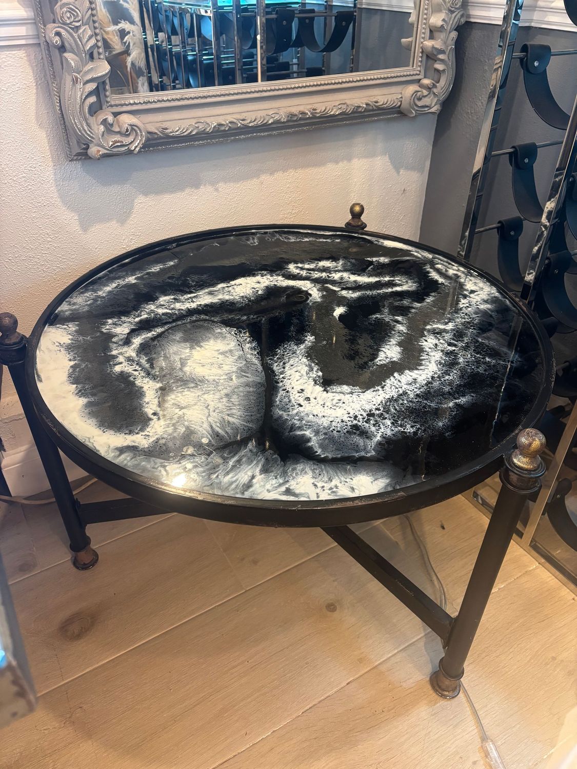 Round Table With Resin Top