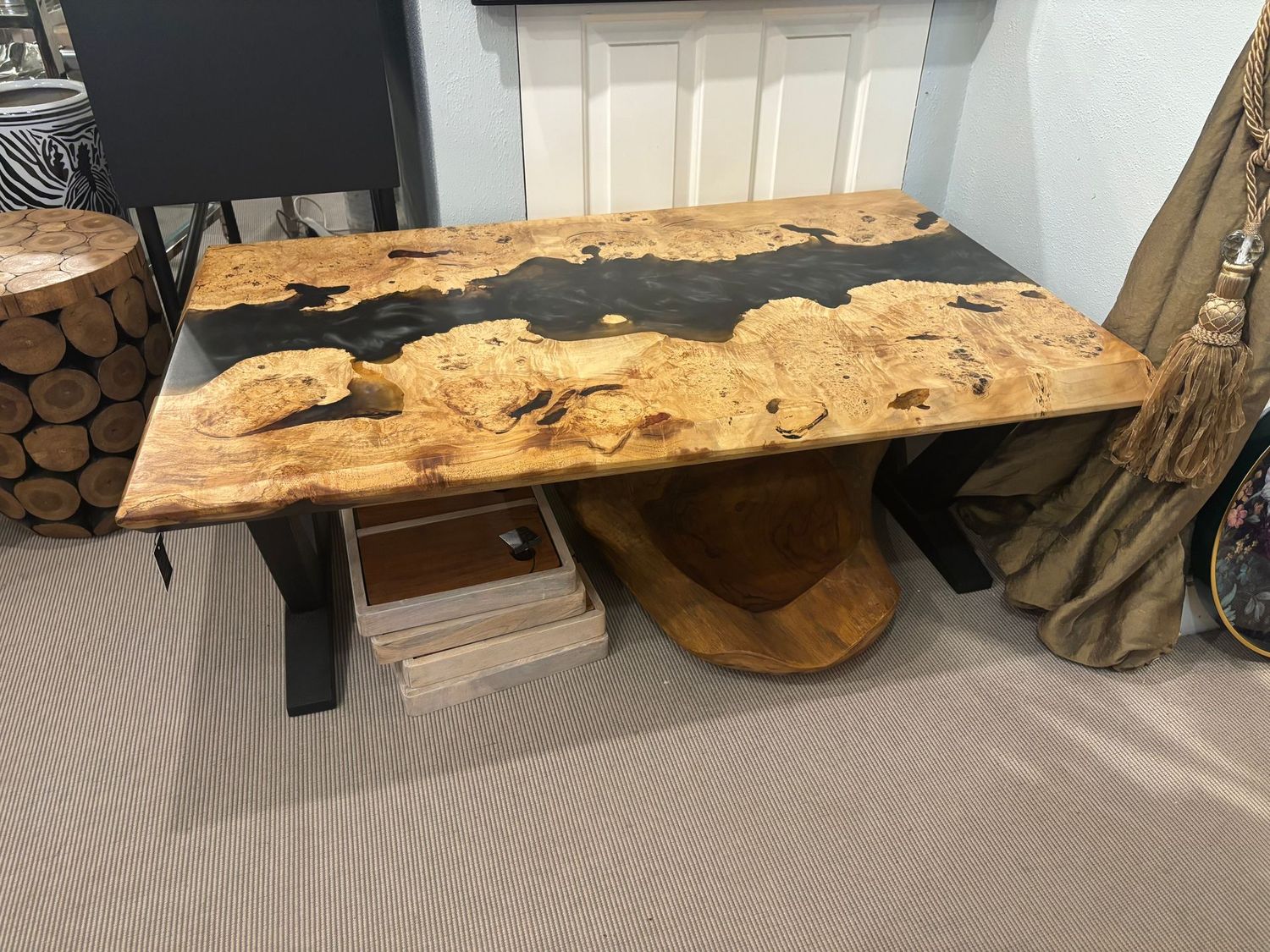 Walnut Resin River Coffee Table