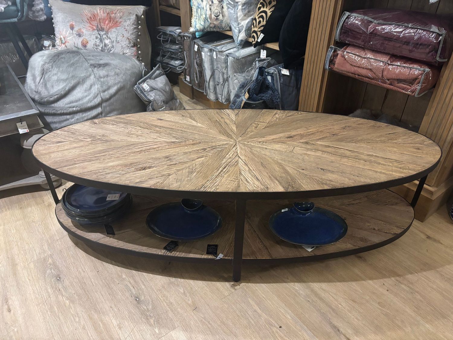 Oval Elm Coffee Table