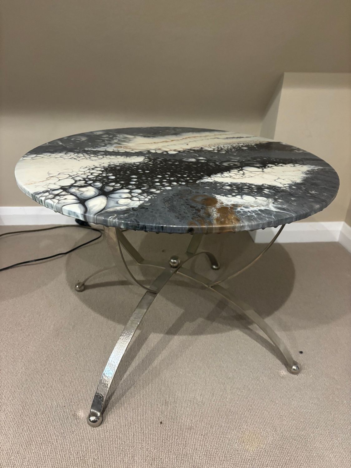 Side Tables With Resin Art