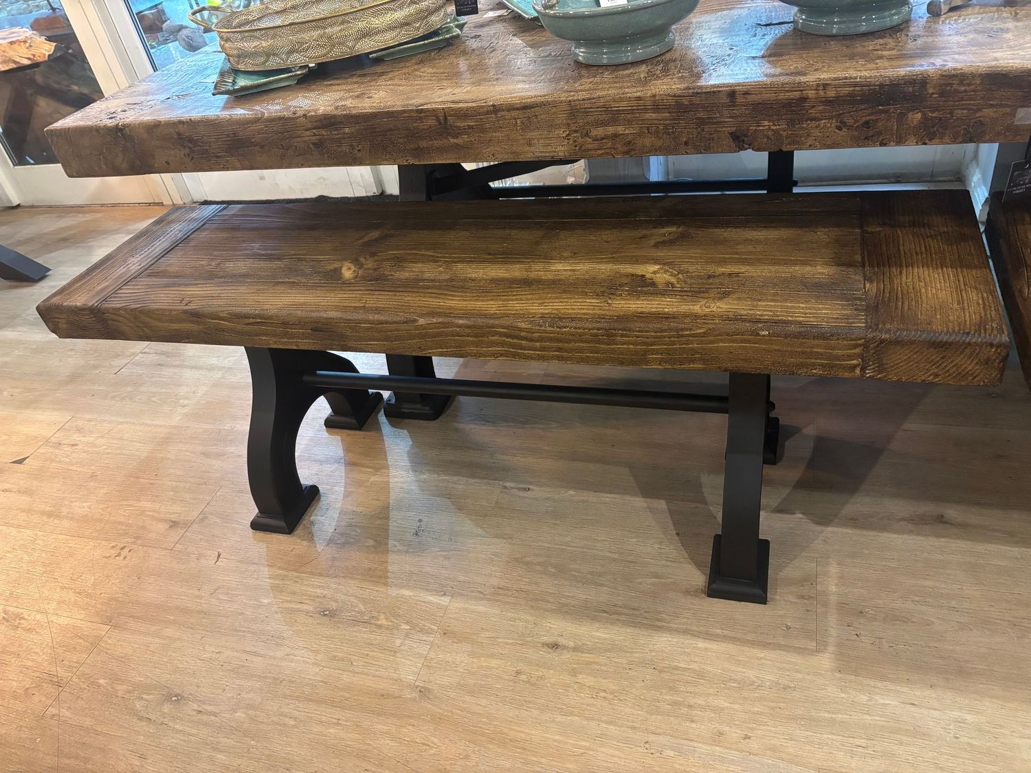 Industrial Bench 150cm With Paint/Wax Finish