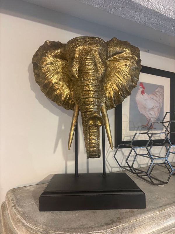 Gold Elephant Head